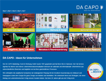 Tablet Screenshot of dacapo-marketing.de